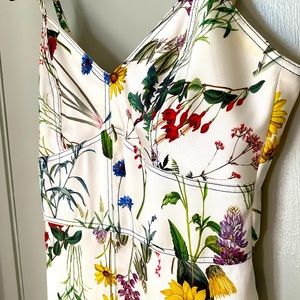 Silky Floral Print Dress